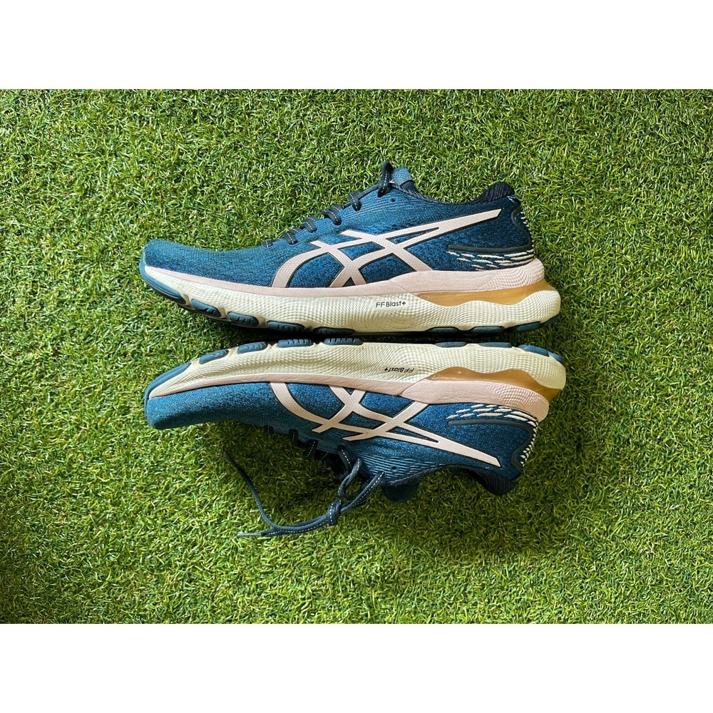Asics Gel-Nimbus 24 Womens US 10 Running Shoes Blue Barely Rose Athletic Sneaker - Picture 6 of 7
